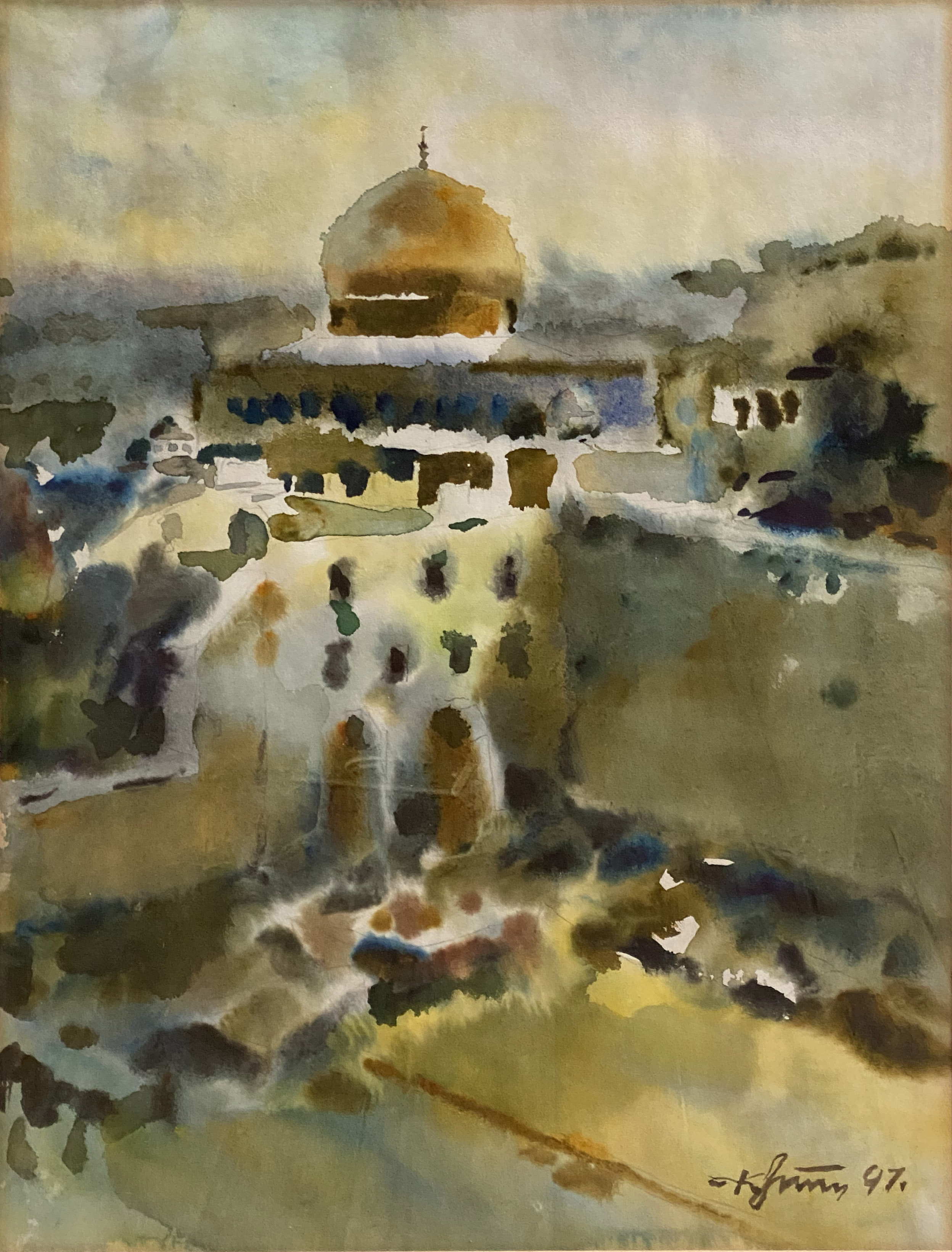 1997_The Wailing Wall_Watercolor_30cm x 44cm